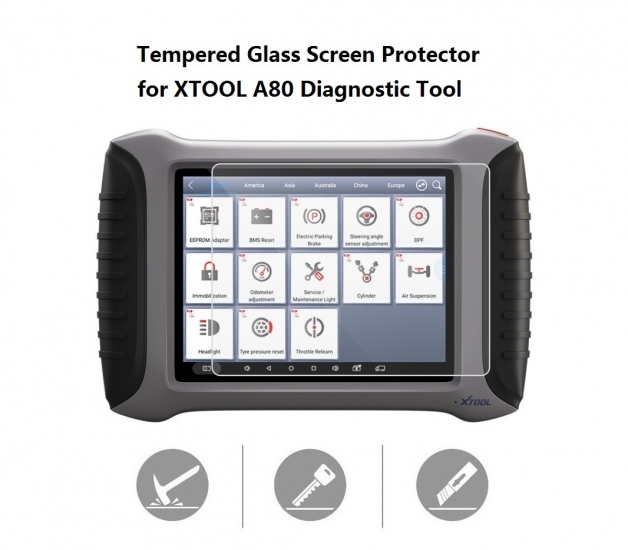 Tempered Glass Screen Protector for XTOOL A80 A80 Pro Scan Tool - Click Image to Close